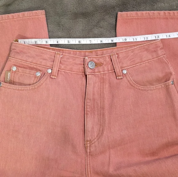 🆕️ GANNI Pink Yarn-Dyed Straight Jeans - Picture 7 of 14